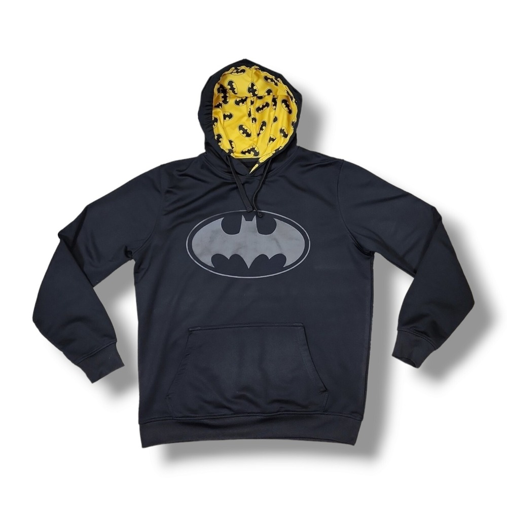 Six Flags San Antonio Souvenir Black Out Batman Hoodie Adult Size Med‎